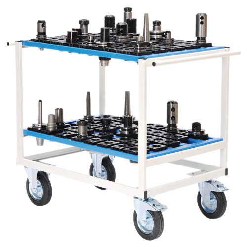 Bedrunka+Hirth CNC-Wagen mit 2 Ebenen für CNC-Werkzeuge, ohne Ausstattung