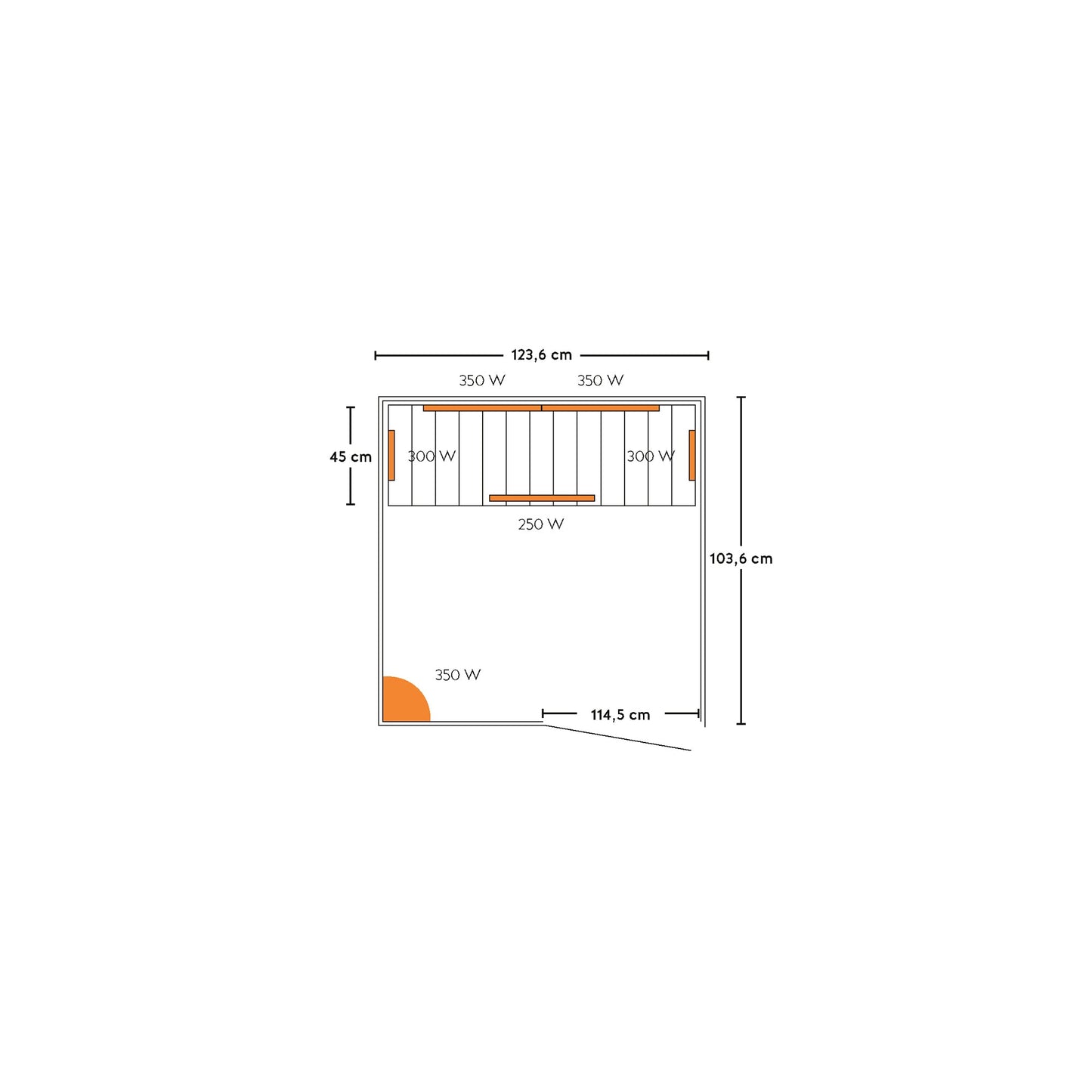 Sanotechnik LUNA Infrarotkabine 2 Pers.123,6x103,6x200 cm