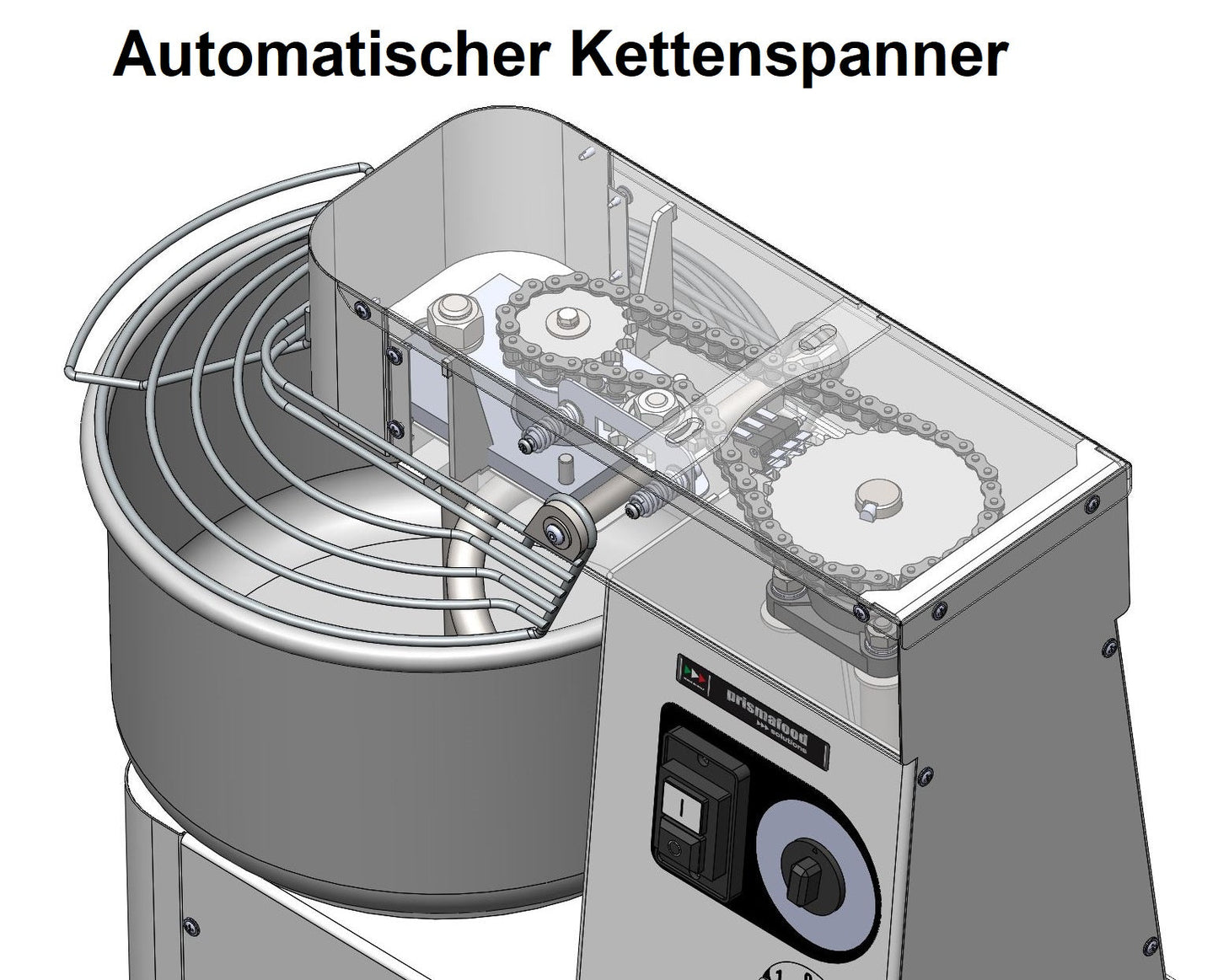 Prismafood Teigmaschine - Kesselvolumen: 22 Liter / 17 kg Teig H2O