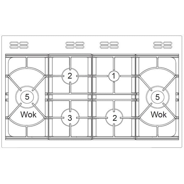 STOVES PRECISION S1100 Deluxe GTG DF Gas auf Glas Edelstahl/Chrom