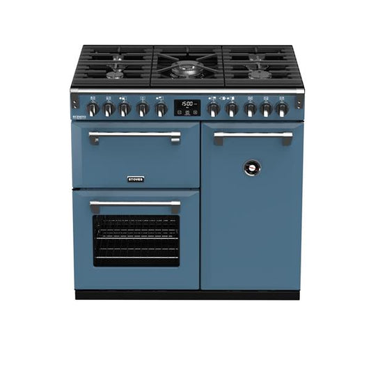 STOVES RICHMOND Deluxe S900 DF GAS CB Thunder Blue/Chrom