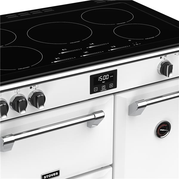 STOVES RICHMOND Deluxe S900 EI INDUKTION CB Icy White/Chrom