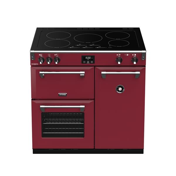 STOVES RICHMOND Deluxe S900 EI INDUKTION CB Chili Red/Chrom