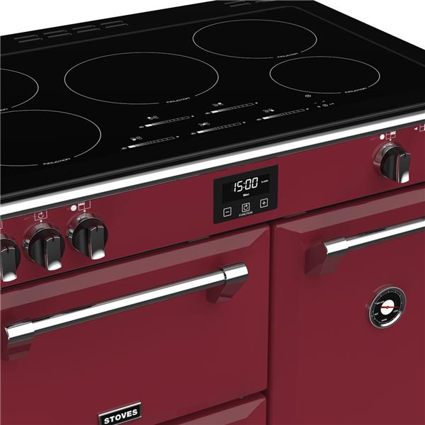 STOVES RICHMOND Deluxe S900 EI INDUKTION CB Chili Red/Chrom