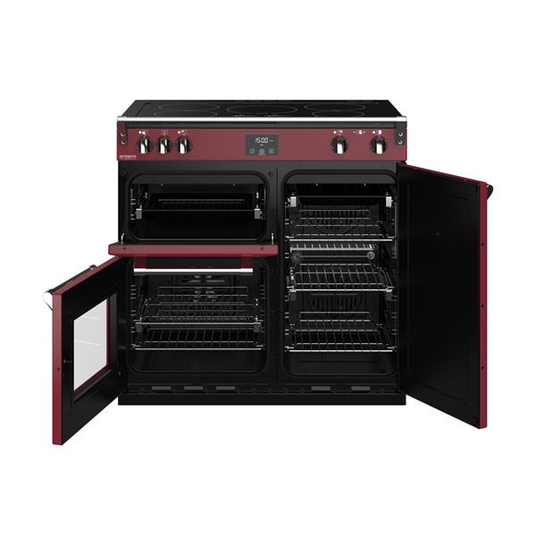 STOVES RICHMOND Deluxe S900 EI INDUKTION CB Chili Red/Chrom