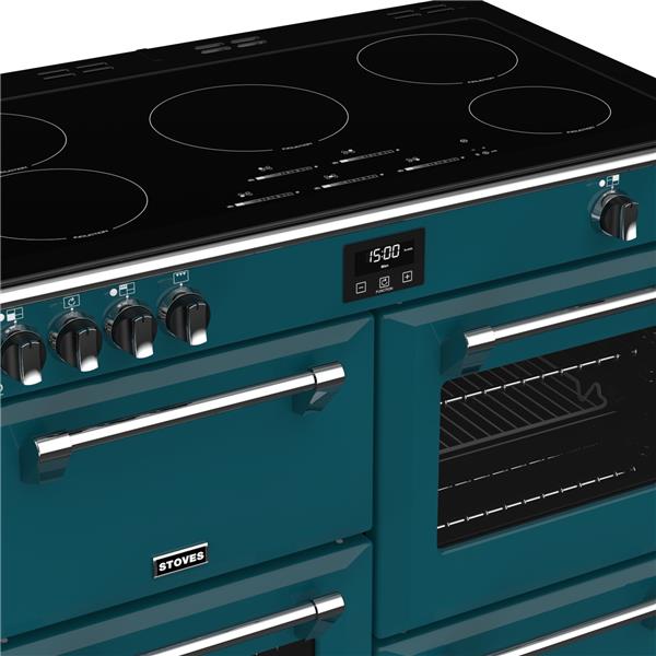 STOVES RICHMOND Deluxe S1000 EI INDUKTION CB Kingfisher Teal/Chrom