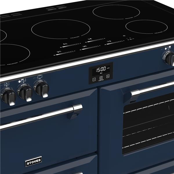 STOVES RICHMOND Deluxe S1100 EI INDUKTION CB Midnight Blue/Chrom