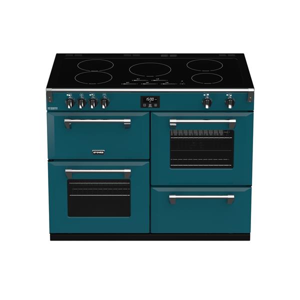 STOVES RICHMOND Deluxe S1100 EI INDUKTION CB Kingfisher Teal/Chrom