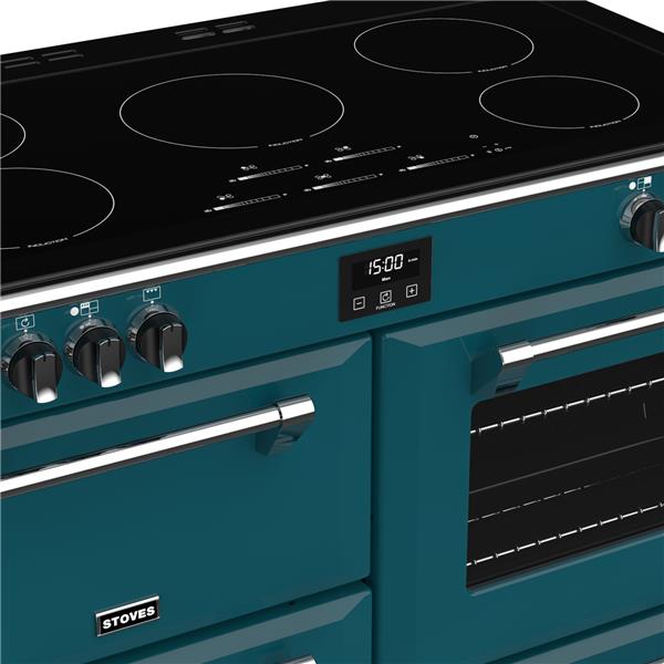 STOVES RICHMOND Deluxe S1100 EI INDUKTION CB Kingfisher Teal/Chrom