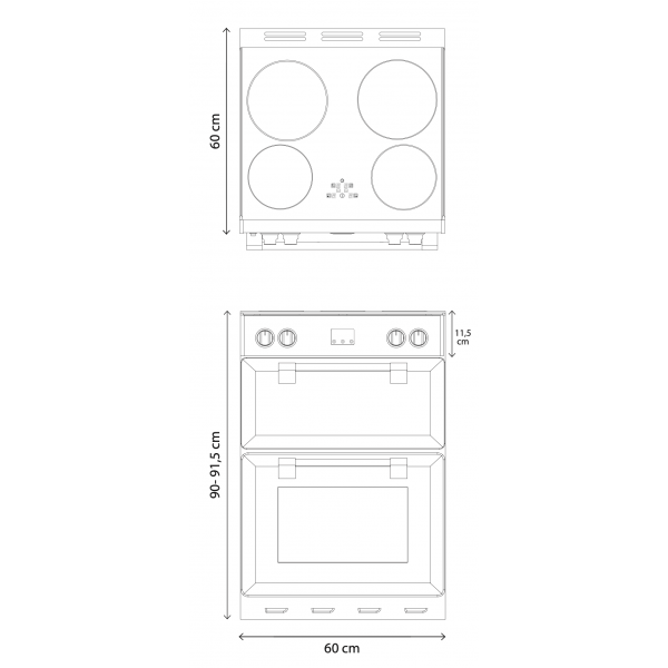 STOVES RICHMOND 600 EI INDUKTION Red/Chrom