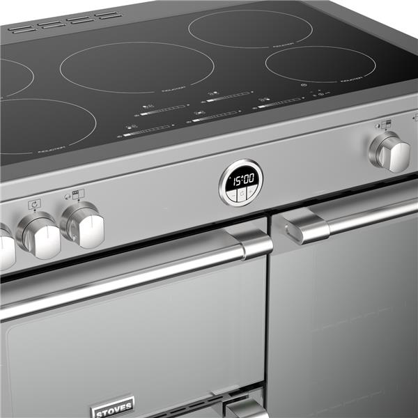 STOVES STERLING Deluxe S900 EI INDUKTION Edelstahl