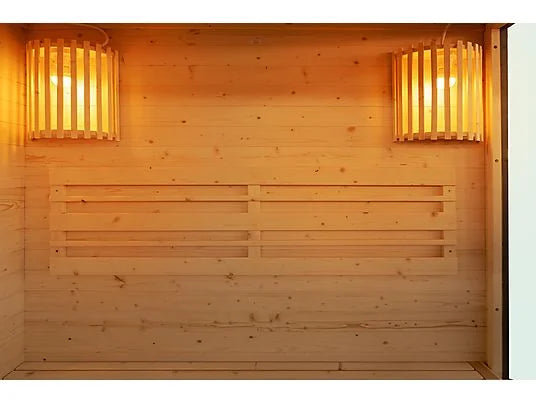 Sanotechnik Finnische Sauna PANORAMA BLACK Sauna 2 Pers.130x120x200 cm