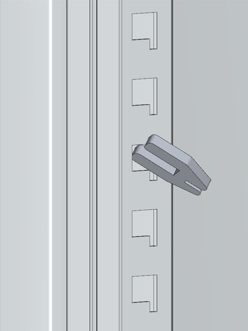 Bedrunka+Hirth CNC-Flügeltürenschrank Tiefe 500, R36-16, 2 x Türe aus Stahlblech, inkl. 3 x CNC-Werkzeugaufnahmerahmen, 1 x Fachboden