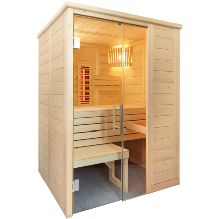 Sentiotec Harvia Alaska Mini Infra+ Massivsauna: Sauna-Infra-Kombi