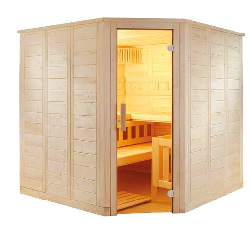 Sentiotec Harvia Wellfun Corner Massivsauna