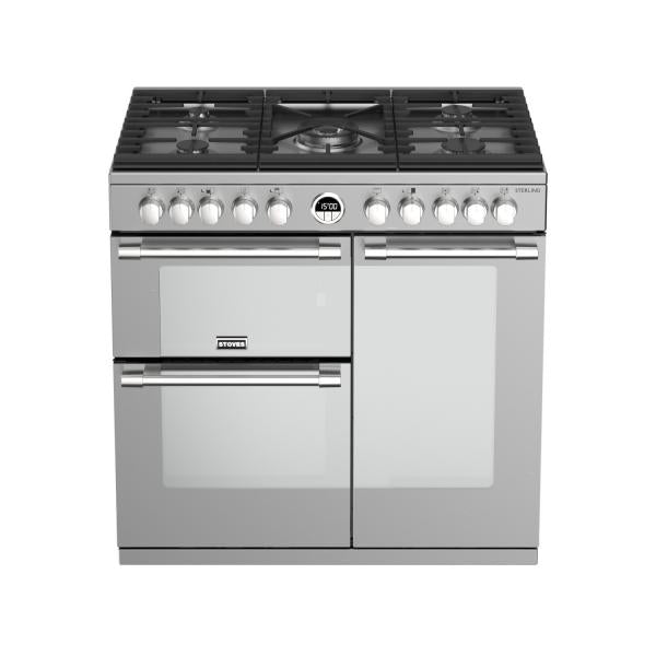 STOVES STERLING S900 DF GAS Edelstahl Gas