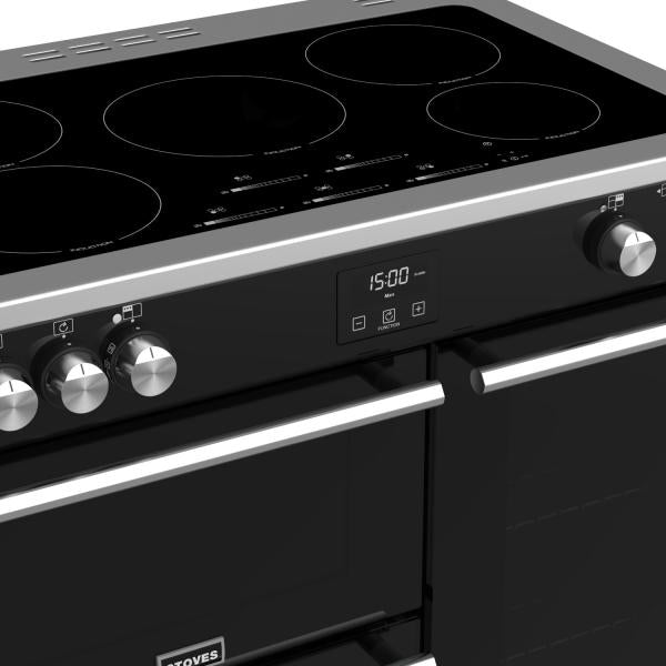 STOVES PRECISION S900 Deluxe EI INDUKTION Schwarz