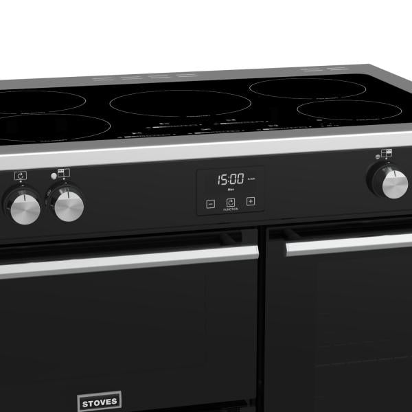 STOVES PRECISION S900 Deluxe EI INDUKTION Schwarz