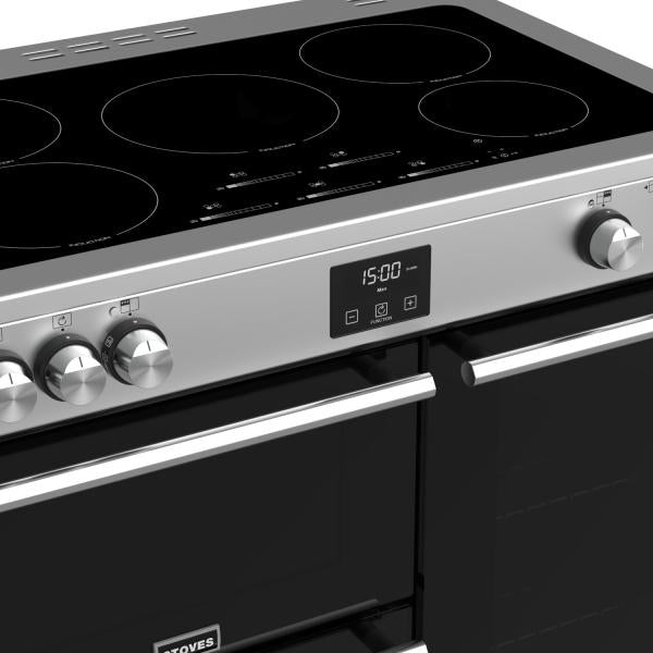 STOVES PRECISION S900 Deluxe EI INDUKTION Edelstahl