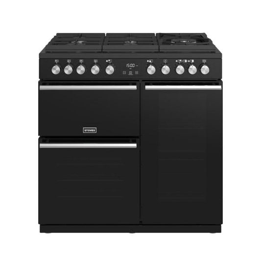 STOVES PRECISION S900 Deluxe GTG DF Gas auf Glas Schwarz