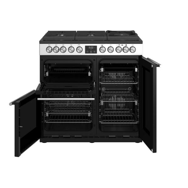 STOVES PRECISION S900 Deluxe GTG DF Gas auf Glas Edelstahl-Schwarz