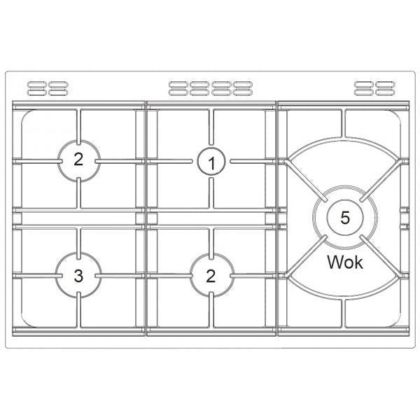 STOVES PRECISION S900 Deluxe GTG DF Gas auf Glas Edelstahl-Schwarz