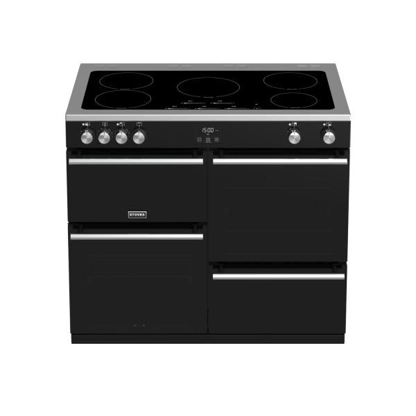 STOVES PRECISION S1000 Deluxe EI INDUKTION Schwarz/Chrom