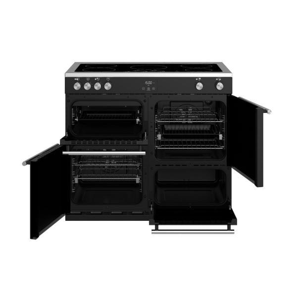 STOVES PRECISION S1000 Deluxe EI INDUKTION Schwarz/Chrom