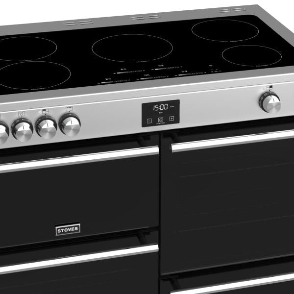 STOVES PRECISION S1000 Deluxe EI INDUKTION Edelstahl