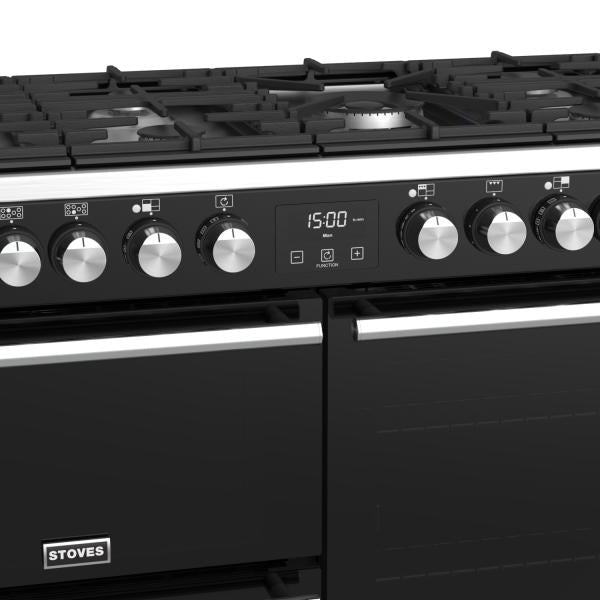 STOVES PRECISION S1000 Deluxe DF GAS Schwarz/Chrom