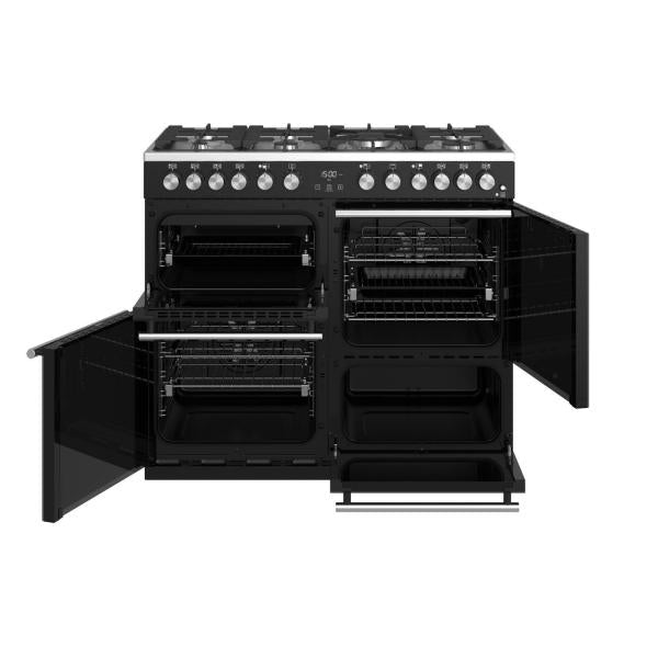 STOVES PRECISION S1000 Deluxe DF GAS Schwarz/Chrom