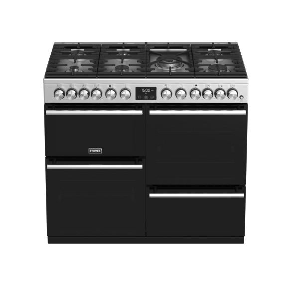 STOVES PRECISION S1000 Deluxe DF GAS Edelstahl/Schwarz