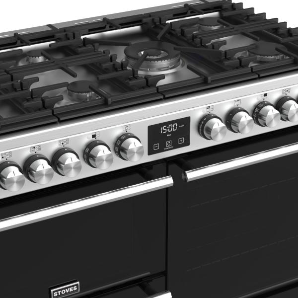 STOVES PRECISION S1000 Deluxe DF GAS Edelstahl/Schwarz