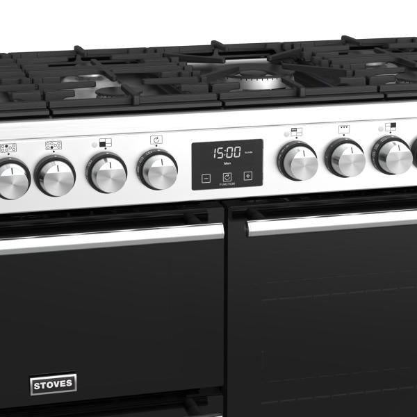 STOVES PRECISION S1000 Deluxe DF GAS Edelstahl/Schwarz