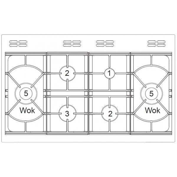 STOVES PRECISION S1000 Deluxe GTG DF Gas auf Glas Schwarz/Chrom