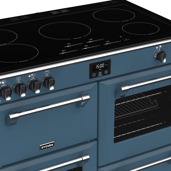 STOVES RICHMOND Deluxe S1000 EI INDUKTION CB Thunder Blue/Chrom