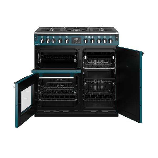 STOVES RICHMOND Deluxe S900 DF GAS CB Kingfisher Teal/Chrom