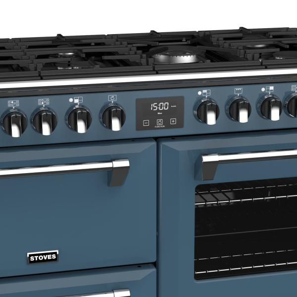 STOVES RICHMOND Deluxe S1000 DF GAS CB Thunder Blue/Chrom