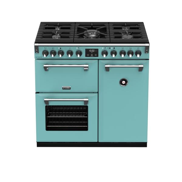 STOVES RICHMOND Deluxe S900 DF GAS CB Country Blue/Chrom