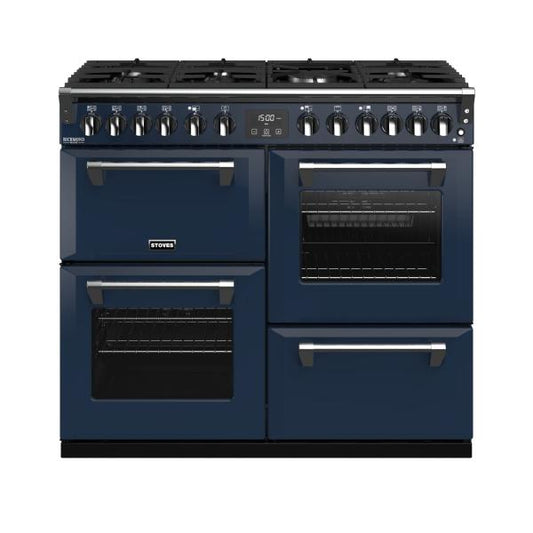 STOVES RICHMOND Deluxe S1000 DF GAS CB Midnight Blue/Chrom