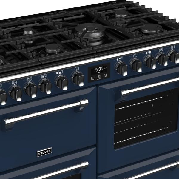 STOVES RICHMOND Deluxe S1000 DF GAS CB Midnight Blue/Chrom