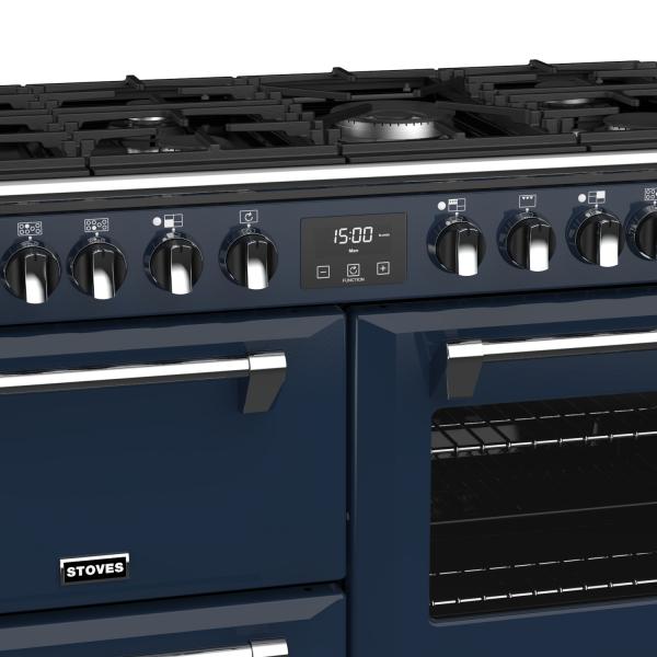 STOVES RICHMOND Deluxe S1000 DF GAS CB Midnight Blue/Chrom