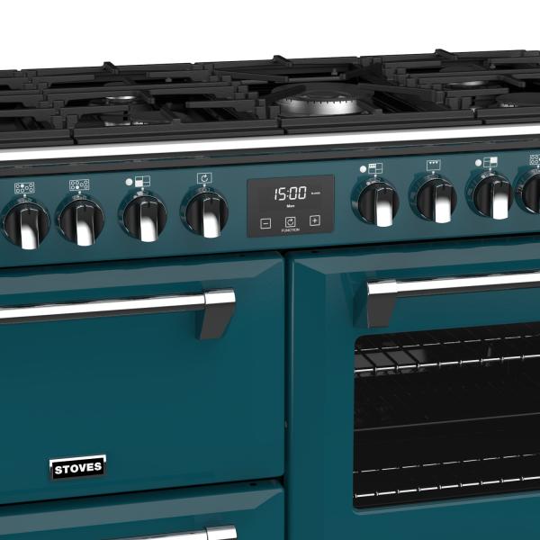 STOVES RICHMOND Deluxe S1000 DF GAS CB Kingfisher Teal/Chrom