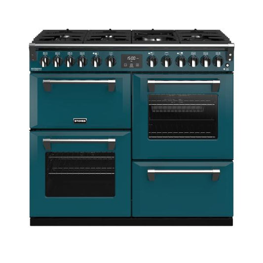 STOVES RICHMOND Deluxe S1000 DF GAS CB Kingfisher Teal/Chrom