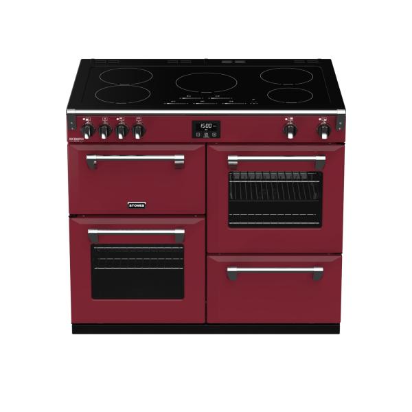 STOVES RICHMOND Deluxe S1000 EI INDUKTION CB Chili Red/Chrom