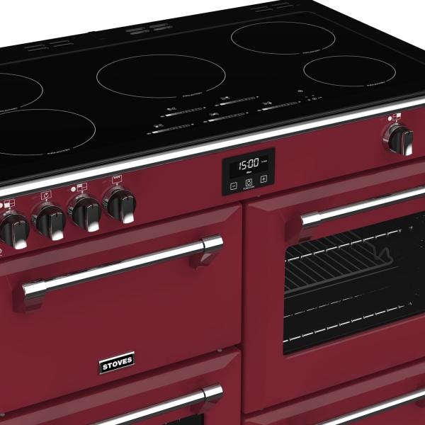 STOVES RICHMOND Deluxe S1000 EI INDUKTION CB Chili Red/Chrom