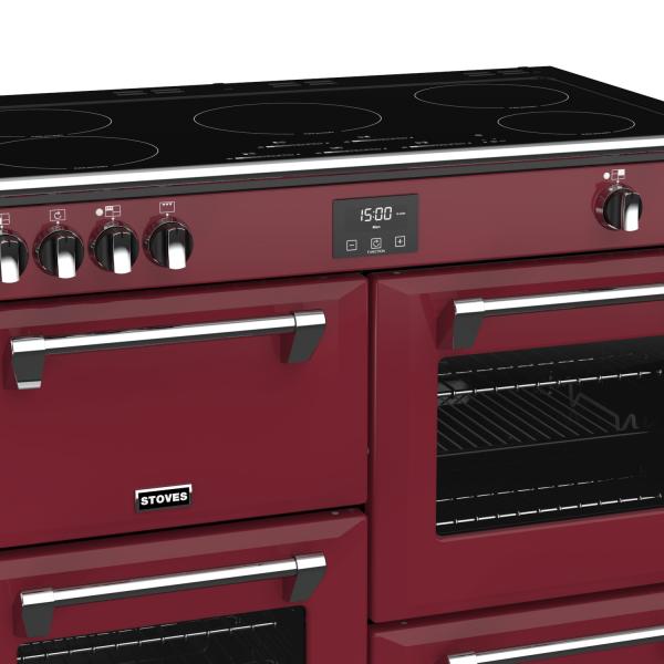 STOVES RICHMOND Deluxe S1000 EI INDUKTION CB Chili Red/Chrom