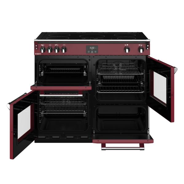 STOVES RICHMOND Deluxe S1000 EI INDUKTION CB Chili Red/Chrom