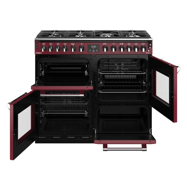 STOVES RICHMOND Deluxe S1000 DF GAS CB Chili Red/Chrom