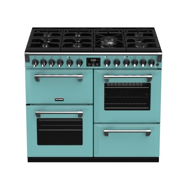 STOVES RICHMOND Deluxe S1000 DF GAS CB Country Blue/Chrom